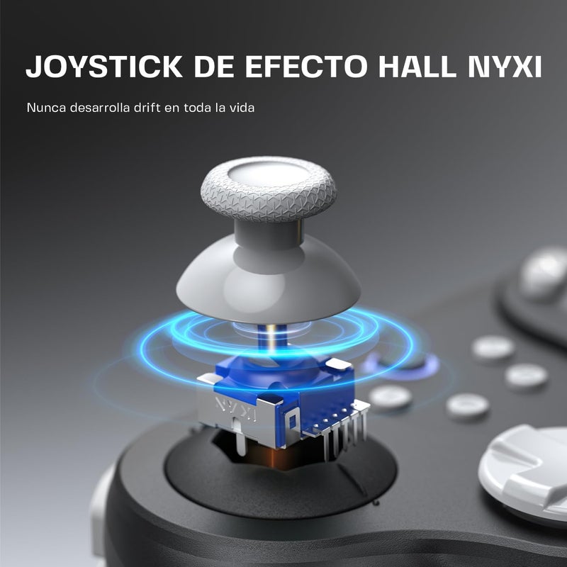 Nyxi وحدة تحكم Warrior بلوتوث لـ Nintendo Switch/NGC/Wii/PC، وحدة تحكم سويتش لاسلكية بعصي تحكم/زناد تأثير هول، وحدة تحكم سويتش برو بمفاتيح ميكانيكية دقيقة A/B/X/Y، اهتزاز عالي الدقة - Image 2