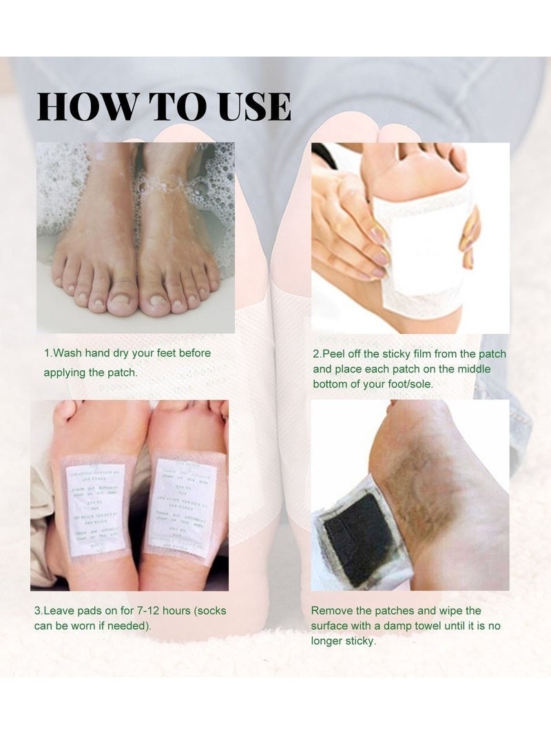 SOL LORA 10-Piece Cleansing Detox Foot Patches, Deep Cleansing Foot Patches, Foot Detox Pads for Stress Relief, Sleep Improvement, Metabolism Boost, Muscle Pain Relief, Blood Circulation Enhancement, Easy to Use, Suitable for Men, Women, Elderly, and Kids - Image 4