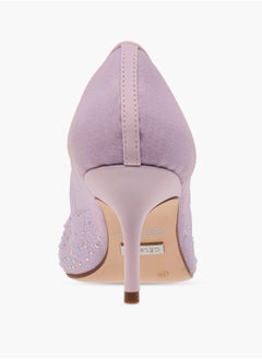 Celeste Women's Embellished Pointed Toe Pumps with Stiletto Heels Ramadan Collection  - Image 4