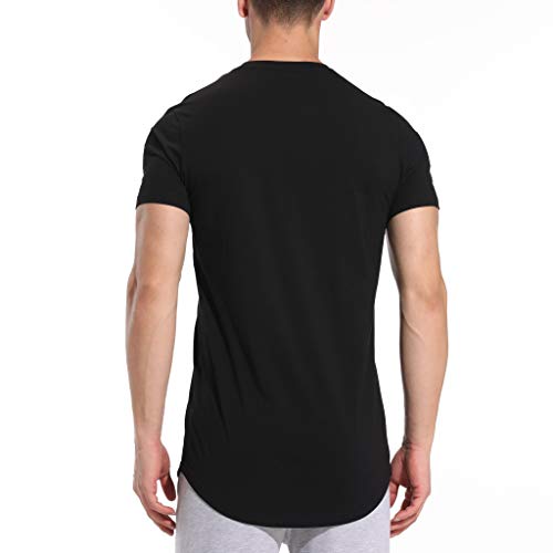 LETAOTAO Tall Mens Workout Shirts Hipster Slim Fit Extra Long T-Shirts Longline Drop Cut Gym Muscle Tee - Image 3