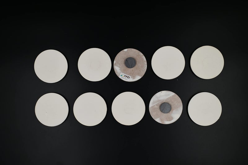 IVEI DIY MDF Wood Sheet Round Craft Magnet with Primer Plain MDF Fridge Magnet Blanks Cutouts- Set of 10 with 3mm- 3in dia for Painting Wooden Sheet Craft, Decoupage, Resin Art Work & Decoration - Image 2