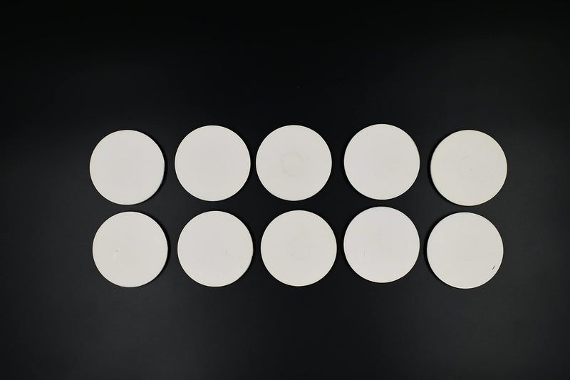 IVEI DIY MDF Wood Sheet Round Craft Magnet with Primer Plain MDF Fridge Magnet Blanks Cutouts- Set of 10 with 3mm- 3in dia for Painting Wooden Sheet Craft, Decoupage, Resin Art Work & Decoration - Image 1
