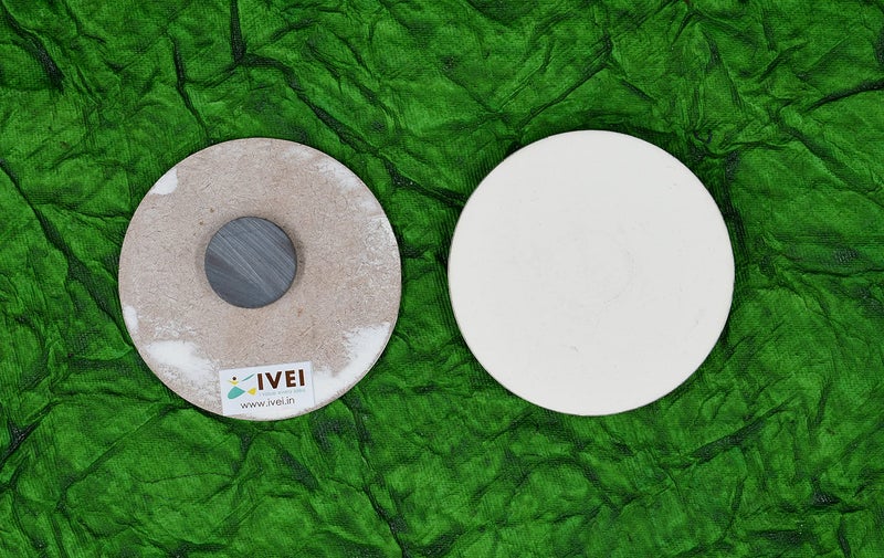 IVEI DIY MDF Wood Sheet Round Craft Magnet with Primer Plain MDF Fridge Magnet Blanks Cutouts- Set of 10 with 3mm- 3in dia for Painting Wooden Sheet Craft, Decoupage, Resin Art Work & Decoration - Image 5