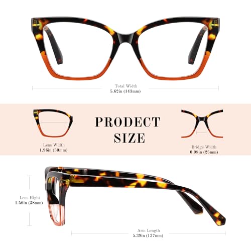 resjok 3Pack Reading Glasses for Women-Blue Light Blocking Readers Fashion Cat Eye Eyeglasses Spring Hinge(Mix1, 1.25x) - Image 5