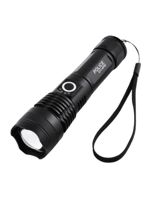 P50 SUPER LIGHT RECHARGEABLE FLASHLIGHT Powerful Flashlights Super Bright P50 LED Rechargeable Flashlight, USB Zoomable Hand Torch Light
