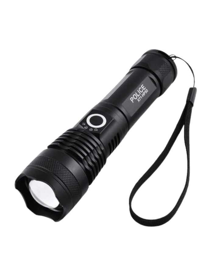 Generic - P50 SUPER LIGHT RECHARGEABLE FLASHLIGHT Powerful Flashlights Super Bright P50 LED Rechargeable Flashlight, USB Zoomable Hand Torch Light - Image 1