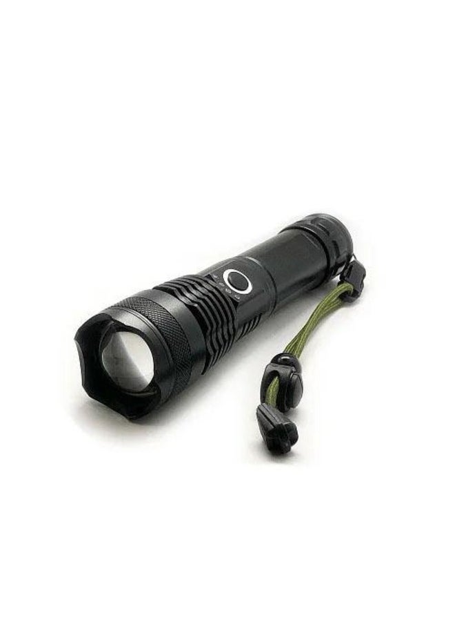 Generic - P50 SUPER LIGHT RECHARGEABLE FLASHLIGHT Powerful Flashlights Super Bright P50 LED Rechargeable Flashlight, USB Zoomable Hand Torch Light - Image 1