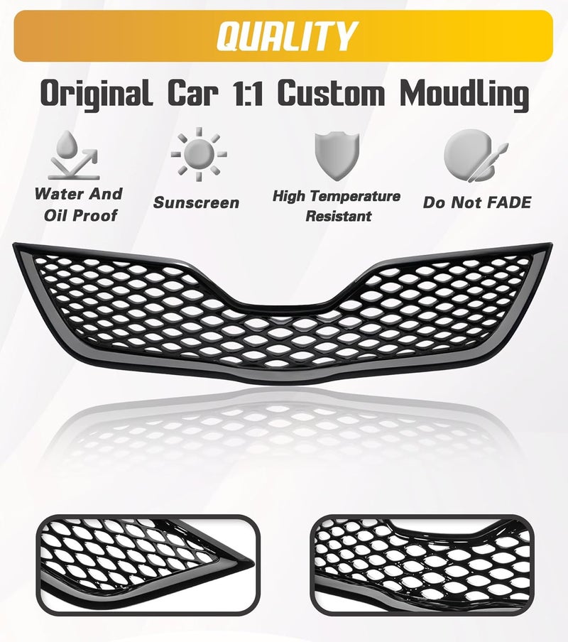 TMNIFLEG Front Bumper Grille Grill for 2010-2011 Toyota Camry SE - Image 3
