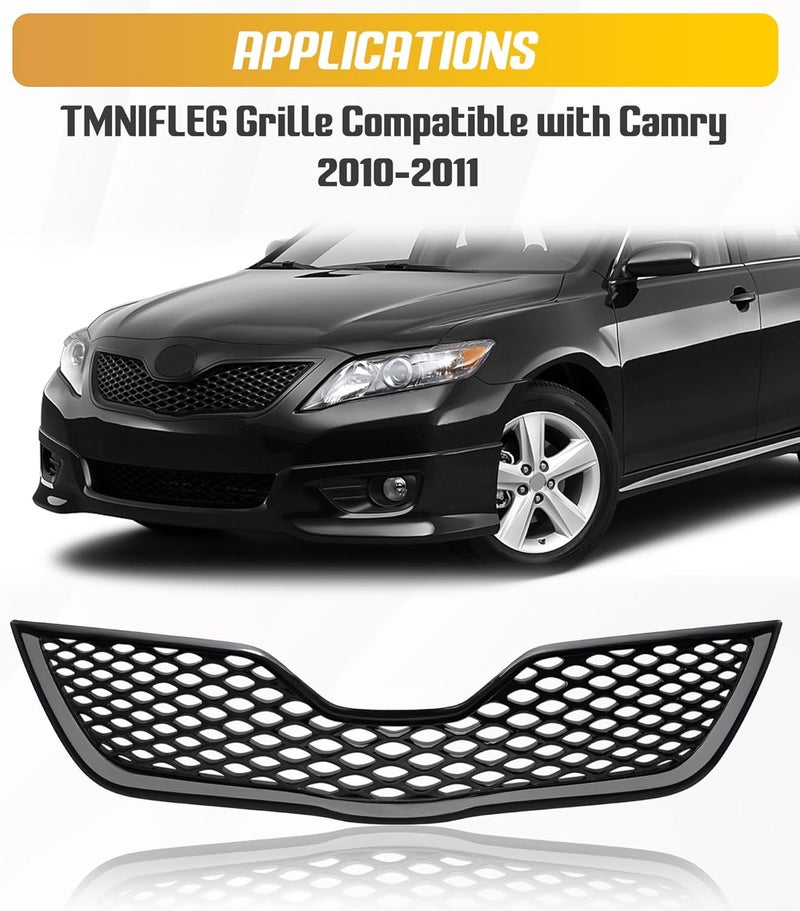 TMNIFLEG Front Bumper Grille Grill for 2010-2011 Toyota Camry SE - Image 2
