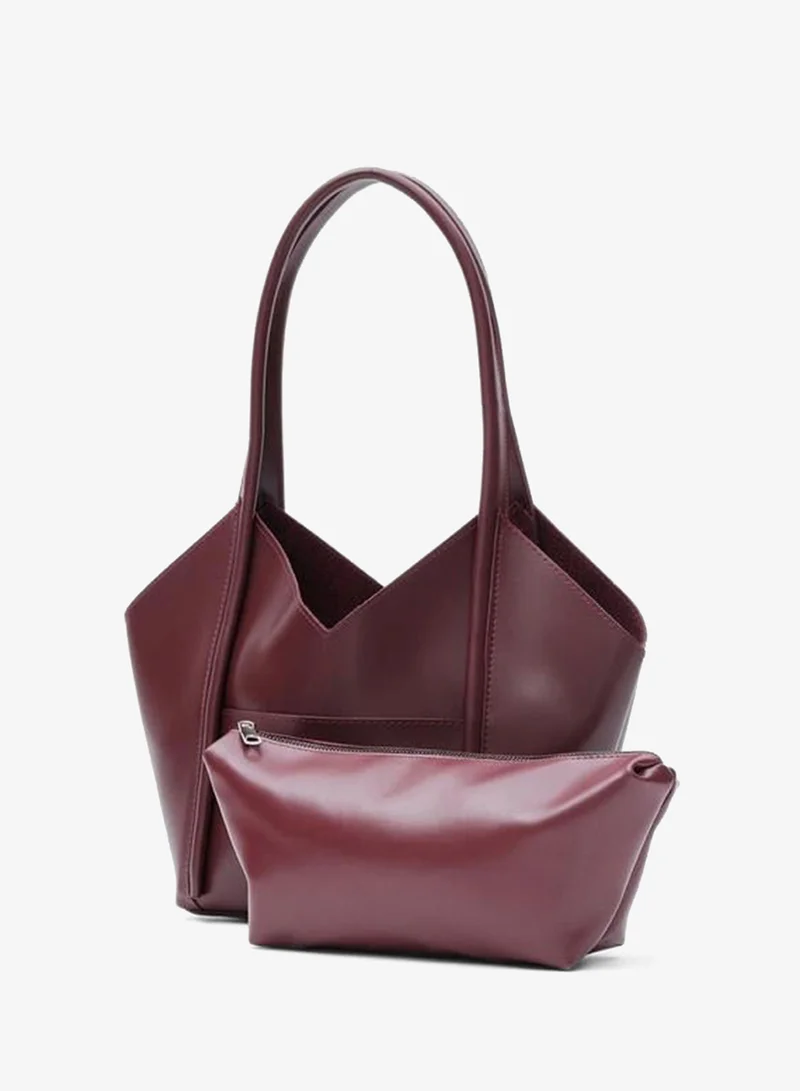 Shule Bags  Geza Asymmetric Shoulder Bag – Burgundy. for Women | Best Price UAE