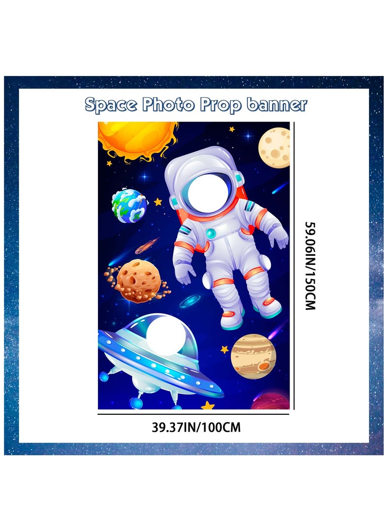 FRUITFUL PARTY - Astronaut Photography Background, Space Theme Backdrop Outer Space Birthday Party Photo Prop for Space Party Decorations(Size: 150cm×100cm/59.06"× 39.37") - Image 1