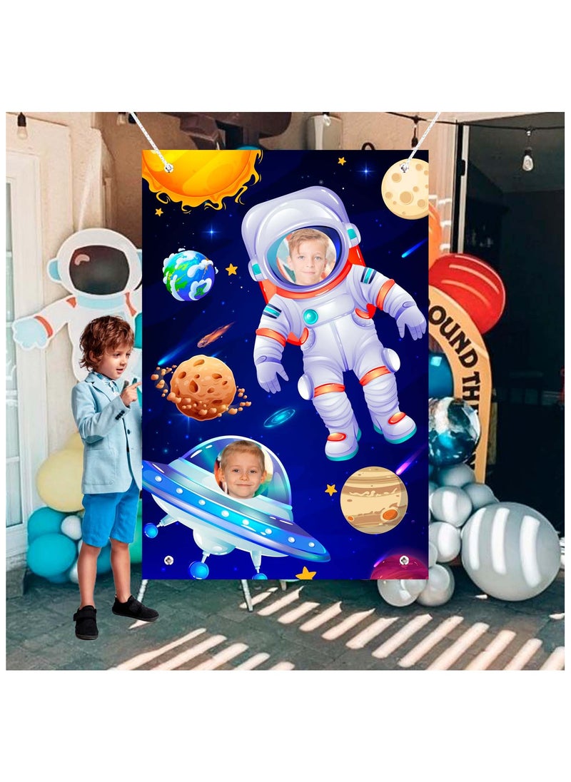 FRUITFUL PARTY - Astronaut Photography Background, Space Theme Backdrop Outer Space Birthday Party Photo Prop for Space Party Decorations(Size: 150cm×100cm/59.06"× 39.37") - Image 1