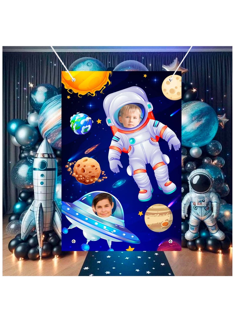 FRUITFUL PARTY - Astronaut Photography Background, Space Theme Backdrop Outer Space Birthday Party Photo Prop for Space Party Decorations(Size: 150cm×100cm/59.06"× 39.37") - Image 1