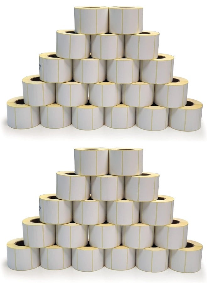 Office Maker  Sticker Label Size 58x39 mm for Barcode Label Printer Scale | Direct Thermal & Thermal Transfer | White Color | 800 Labels per Roll | 40 mm Core | Best For Grocery Scales (40 Pieces) - Image 1
