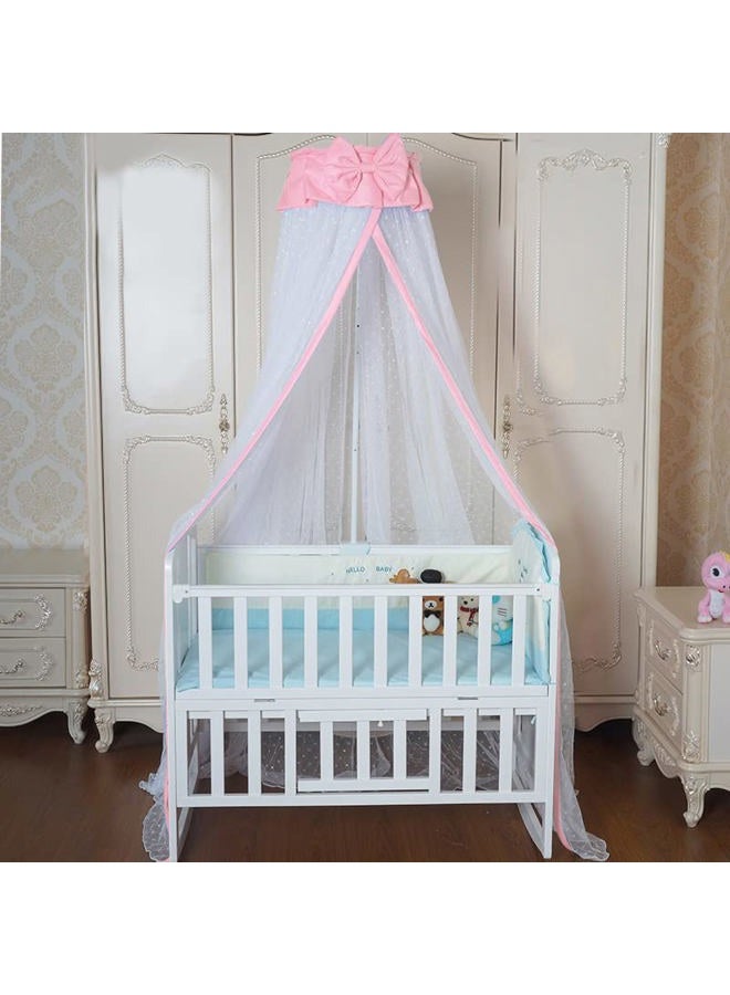 JOYLIFE Baby Mosquito Net Baby Toddler Bed Crib Dome Canopy Netting (butterfly white) - Image 2