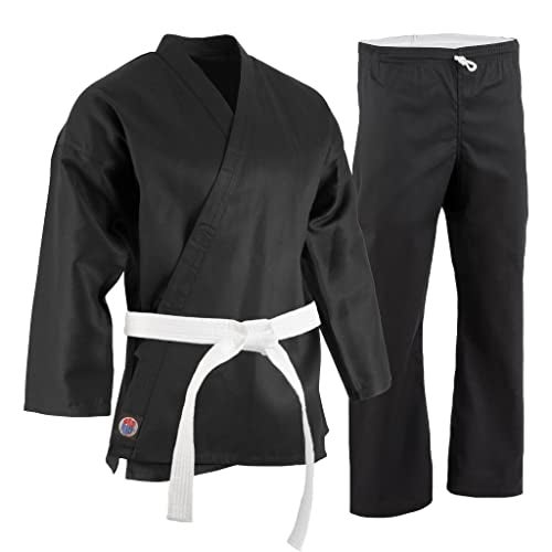 ProForce 6oz Student Karate Gi Uniform Black Size 0000 - Image 1