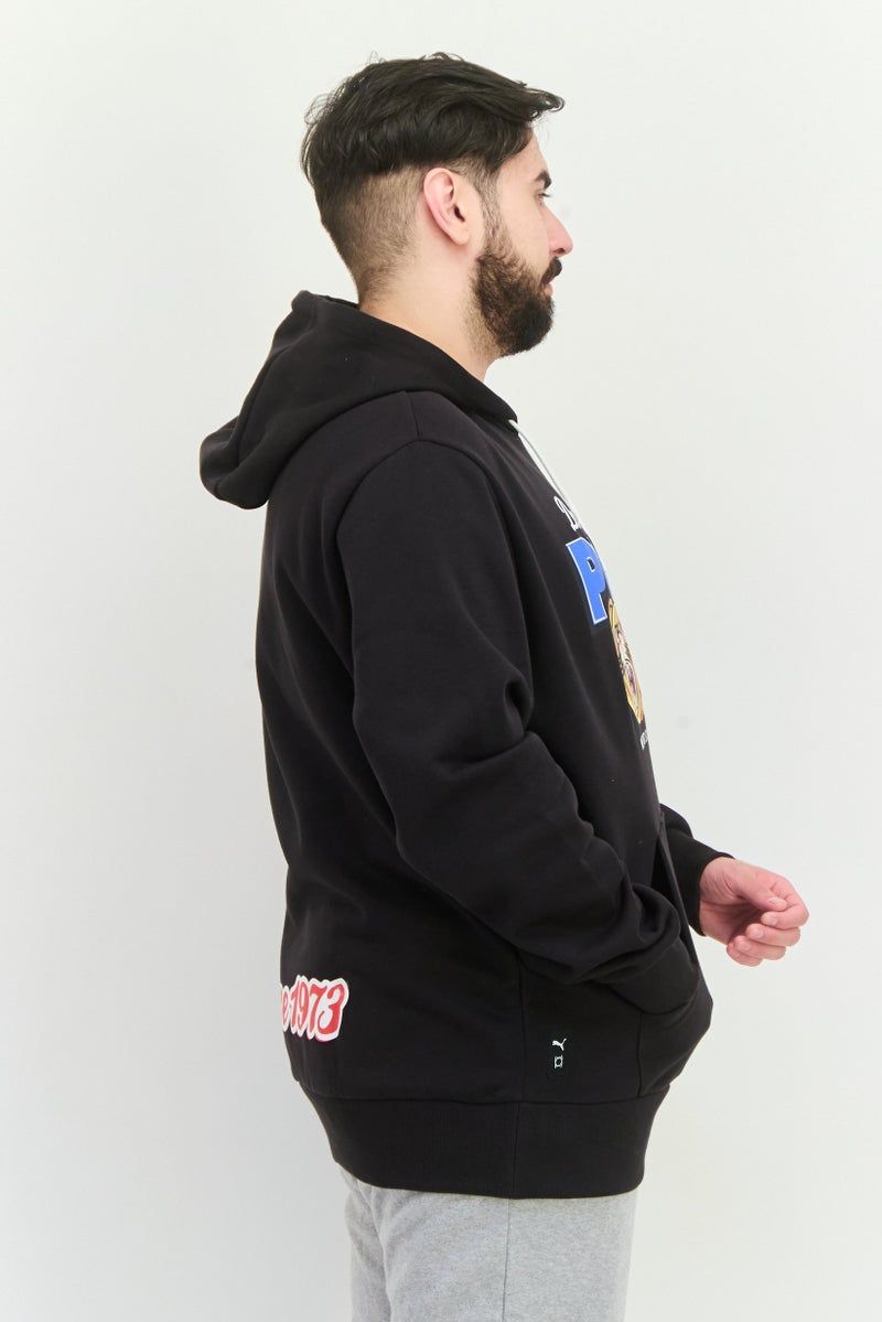 PUMA Men Sportswear Fit Long Sleeve Outdoor Hooded Sweatshirts, Black  - Image 4