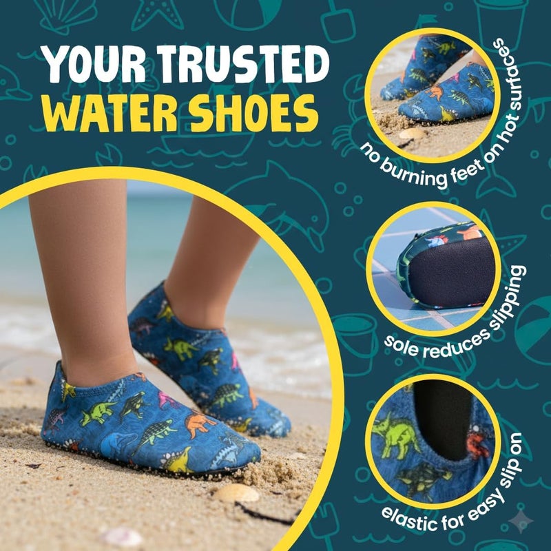 Slipstop AntiSlip Shoes for Kids - Quick-Dry Aqua Socks Beach Shoes for Kids - Barefoot Shoes for Water Sports Yoga Exercise - Image 3
