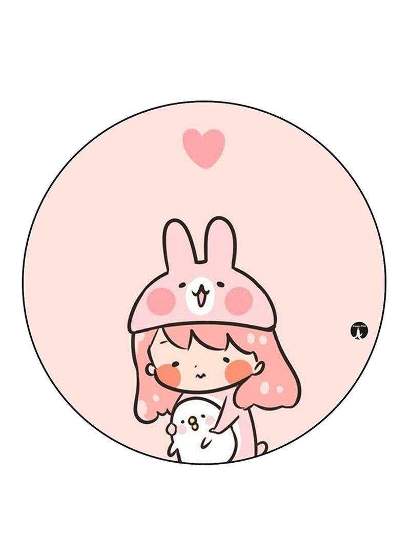 Girl Printed Mouse Pad  Multicolour
