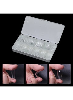 brunson False Nail Tips Soft Gel Extension Clear Medium Almond 550 Pieces BTMAF500  - Image 5