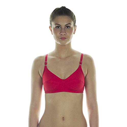 VSTAR HANA Non-Wired Non-Padded Cotton Knitted Full Coverage Bra for Women with Double Layered Seamed Cups - Image 2