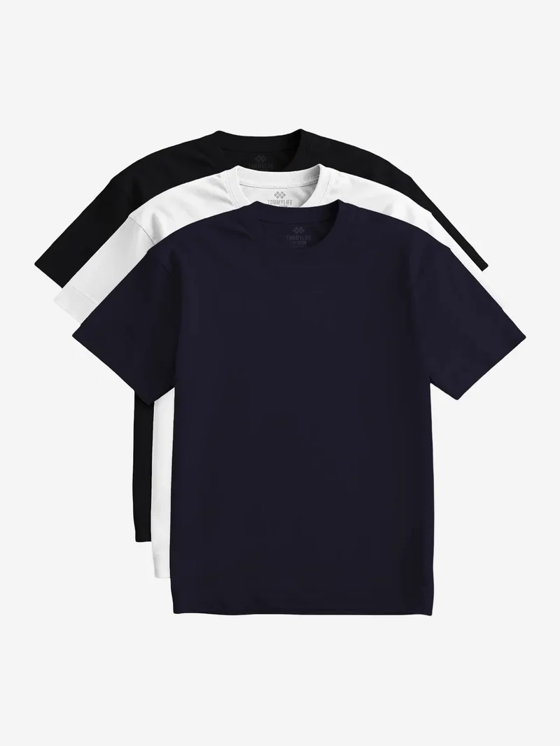 Tommylife TOMMY Men's Cotton Elastane Crew Neck T-Shirt