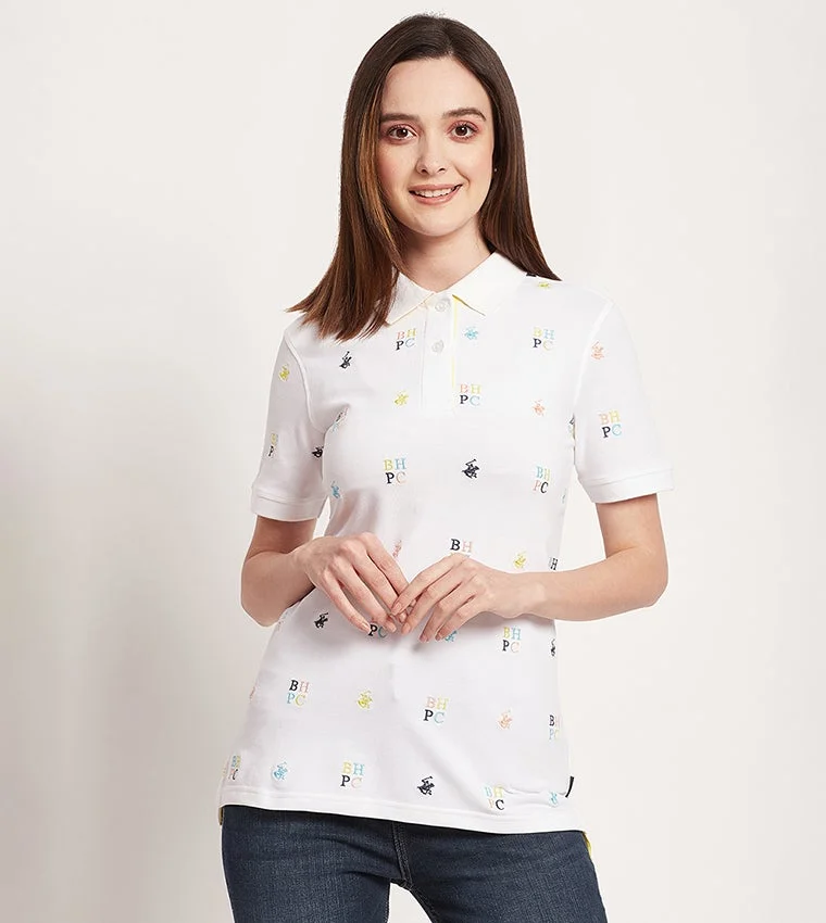 بيفرلي هيلز بولو كلوب Logo Printed Short Sleeves Polo T-Shirt
