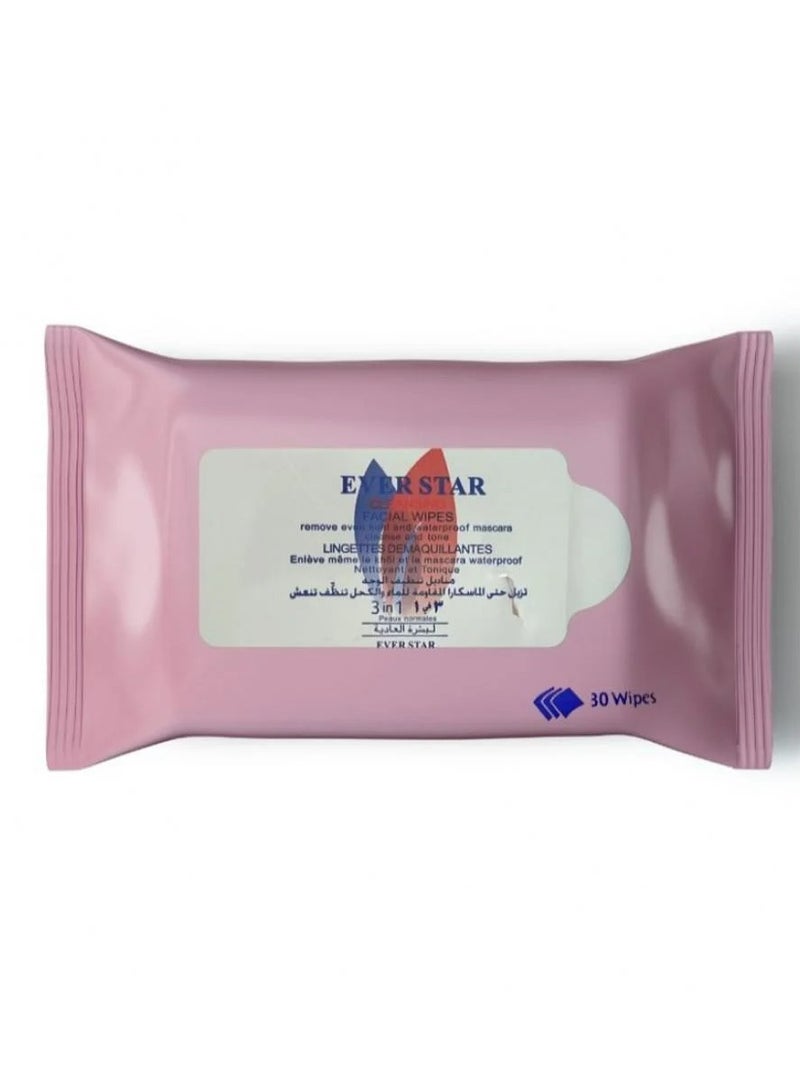 Ever star Everstar Facial Cleansing Wipes for Normal Skin - 30 Wipes