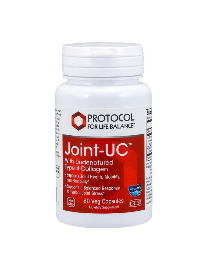 PROTOCOL FOR LIFE BALANCE Joint-UC with Undenatured Type II Collagen- Calcium & 70+ Trace Minerals - Immune Support Supplement - Non-GMO & Dairy Free - 60 Veg Caps - Image 1