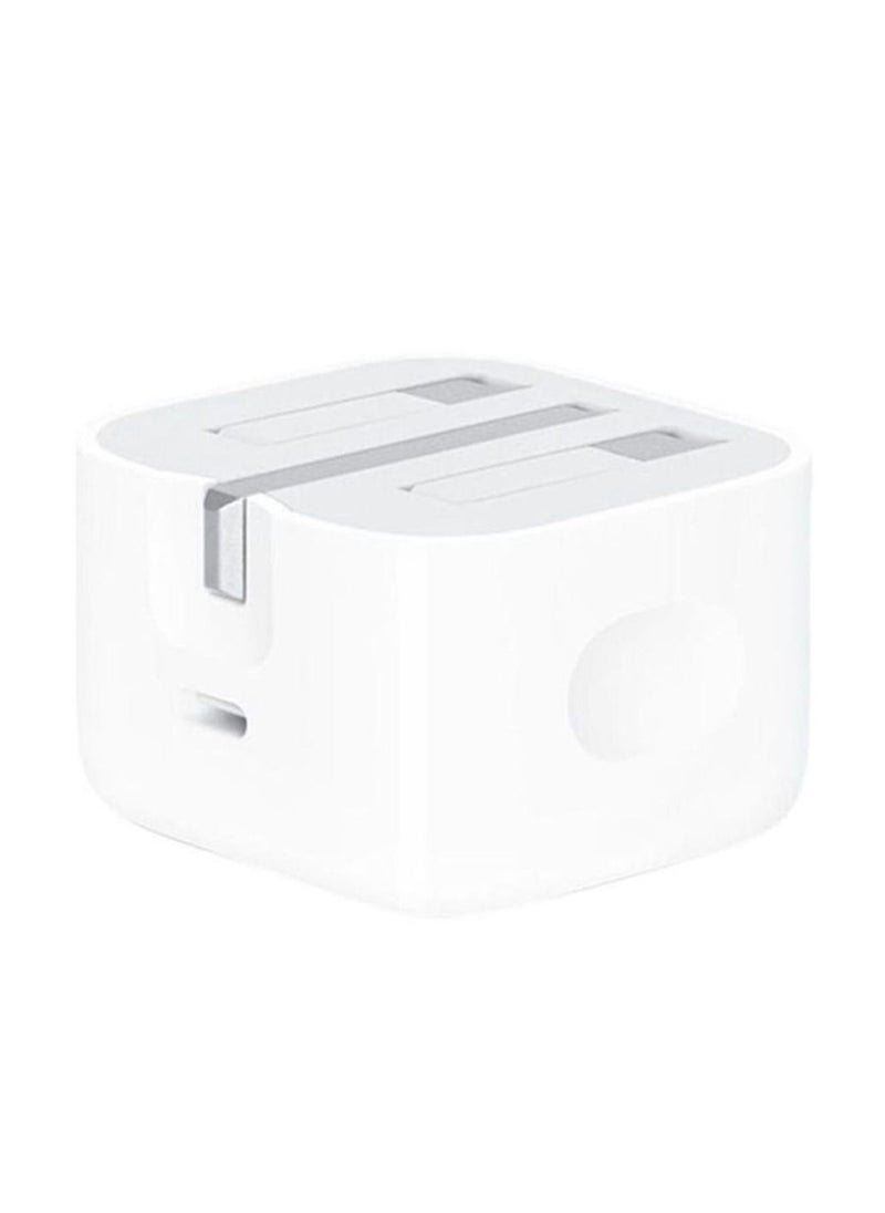 Generic Apple power adapter with 20W fast charging feature, with USB C port - white  - Image 3
