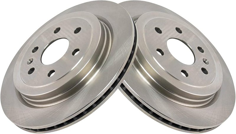 TRQ Rear Brake Rotor Set Vented Compatible with 2010-2016 Cadillac SRX 2011 Saab 9-4X - Image 3