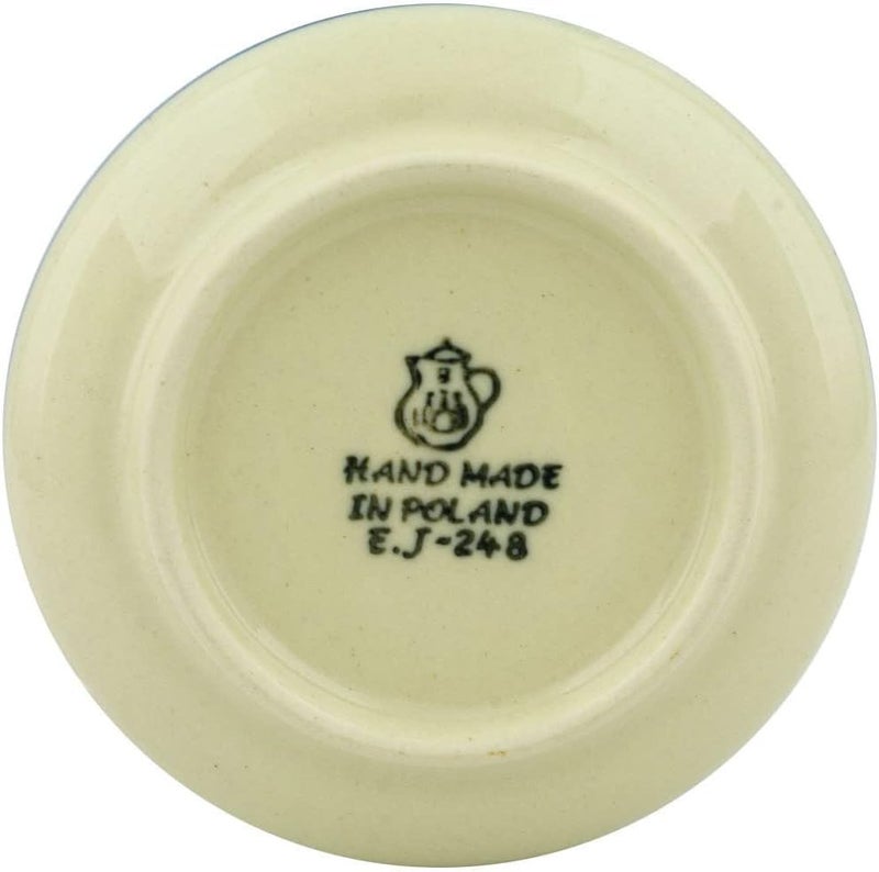 Polmedia Polish Pottery طبق صغير من الفخار البولندي الأصيل بتصميم أمريكي كلاسيكي مصنوع يدويًا في بولسوافياك بولندا بواسطة سيراميكا أرتيستشينا شهادة الأصالة - Image 4