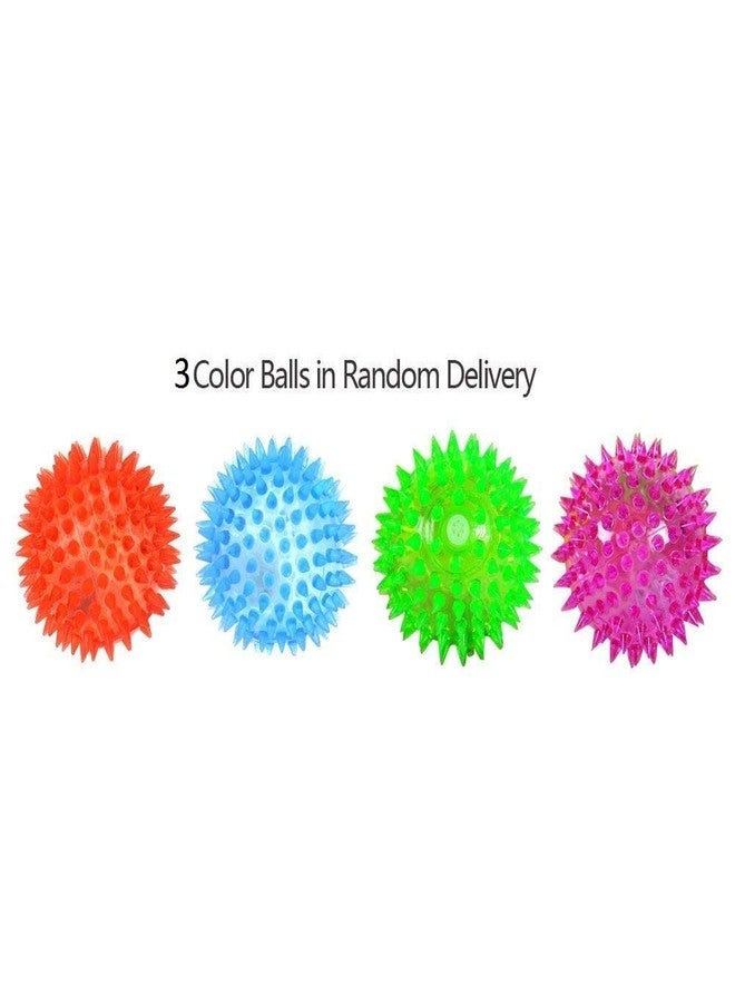Pet Guard Puppy Chew Toys Dog Cat Pet LED Whistle Squeaky Squeaker Sound Ball -3 Pieces (Multicolour) - Image 2
