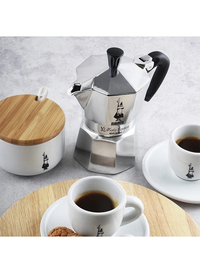 BIALeTTI موكا إكسبريس: صانعة الإسبريسو الأيقونية على الموقد، تصنع قهوة إيطالية حقيقية، وعاء موكا 3 أكواب (4.4 أونصة - 130 مل)، ألمنيوم، فضي - Image 2