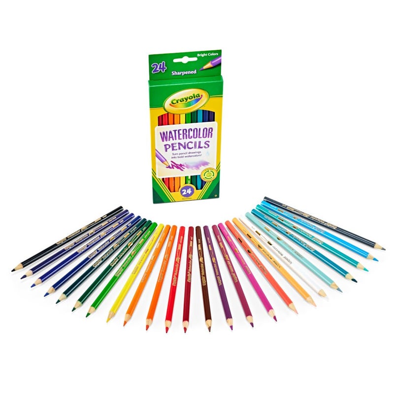 Crayola Watercolor Colored Pencils (24ct), Watercolor Paint Alternative, Watercolor Pencil Set for Kids, Art Supplies, Gift for Kids, 3+ - Image 2