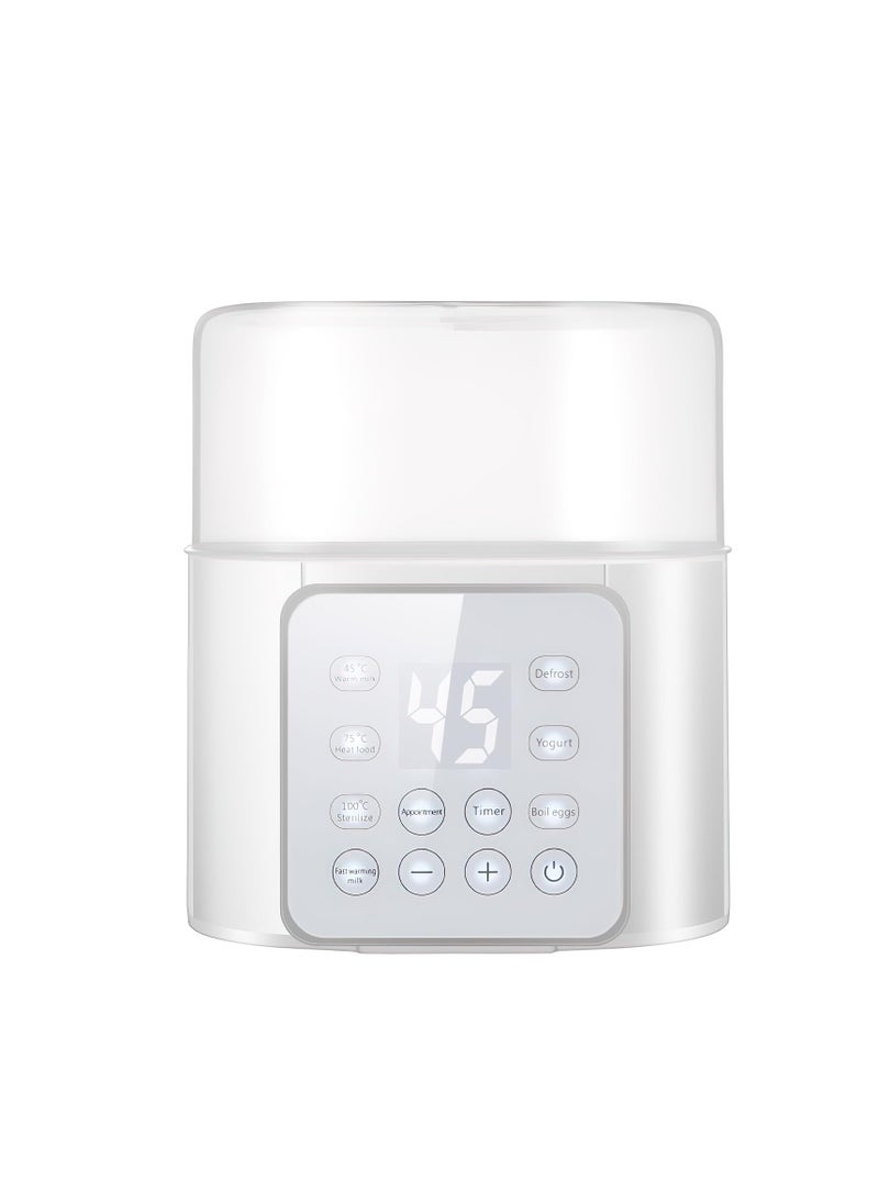 SYOSI - Bottle Warmer, 9-in-1 Fast Baby Bottle Warmer, Breast Milk Warmer with Timer, LCD Display, Sterilizing, Keep Warm, Heat Food, Keep 24H, Double Bottle Warmer for Breastmilk and Formula - Image 1
