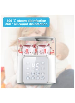 SYOSI Bottle Warmer, 9-in-1 Fast Baby Bottle Warmer, Breast Milk Warmer with Timer, LCD Display, Sterilizing, Keep Warm, Heat Food, Keep 24H, Double Bottle Warmer for Breastmilk and Formula  - Image 5