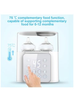 SYOSI Bottle Warmer, 9-in-1 Fast Baby Bottle Warmer, Breast Milk Warmer with Timer, LCD Display, Sterilizing, Keep Warm, Heat Food, Keep 24H, Double Bottle Warmer for Breastmilk and Formula  - Image 4