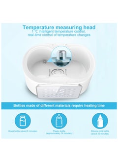 SYOSI Bottle Warmer, 9-in-1 Fast Baby Bottle Warmer, Breast Milk Warmer with Timer, LCD Display, Sterilizing, Keep Warm, Heat Food, Keep 24H, Double Bottle Warmer for Breastmilk and Formula  - Image 3