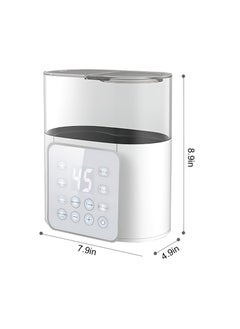 SYOSI Bottle Warmer, 9-in-1 Fast Baby Bottle Warmer, Breast Milk Warmer with Timer, LCD Display, Sterilizing, Keep Warm, Heat Food, Keep 24H, Double Bottle Warmer for Breastmilk and Formula  - Image 2