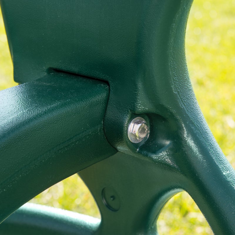 Swing-N-Slide WS 3452 Heavy Duty Two Person Dual Glider Swing, with Coated Chains to Prevent Pinching, 18" W x 25 in H x 40" L, Green - Image 4