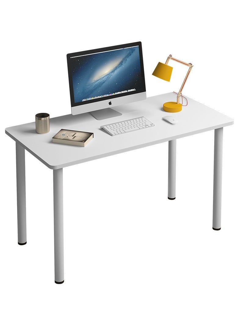 TOMSHOO Computer desk,Office Desk,Writing desk,Simple table for home and office,No Install Needed,120*60*75cm (White) - Image 1