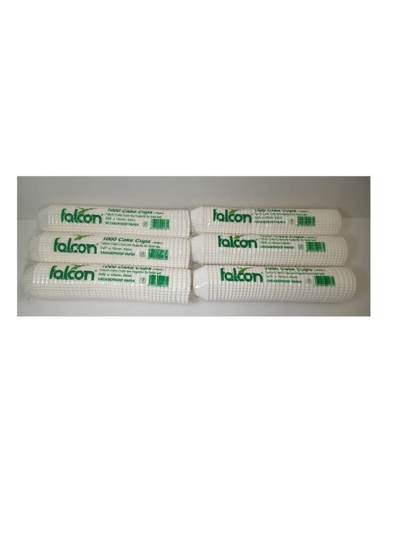 Falconpack Falcon Pack Of 6  X 1000 Pcs Cake Cupe 10.5mm White - Image 2