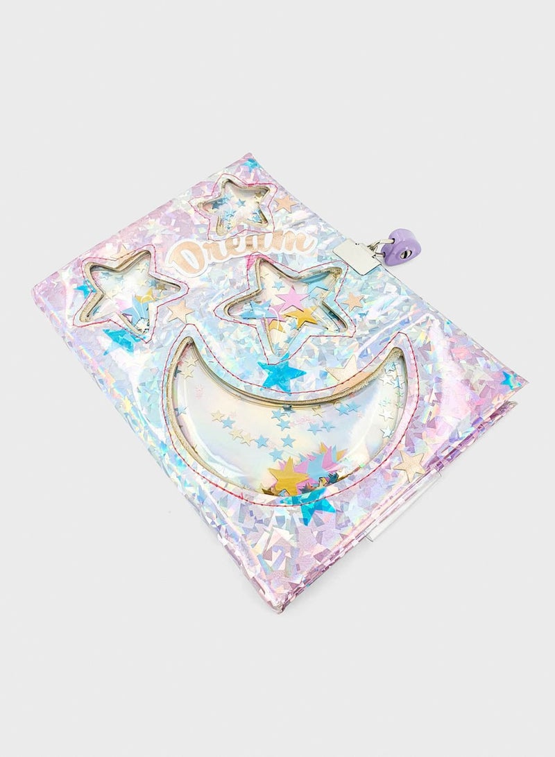 Claires Holographic Lockable Dream Diary Notebook