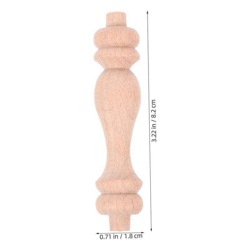 10 Pack Wooden Stair Balusters Porch Railing Spindles With Roman Column Heads For Home Decorative DIY Projects - Image 3