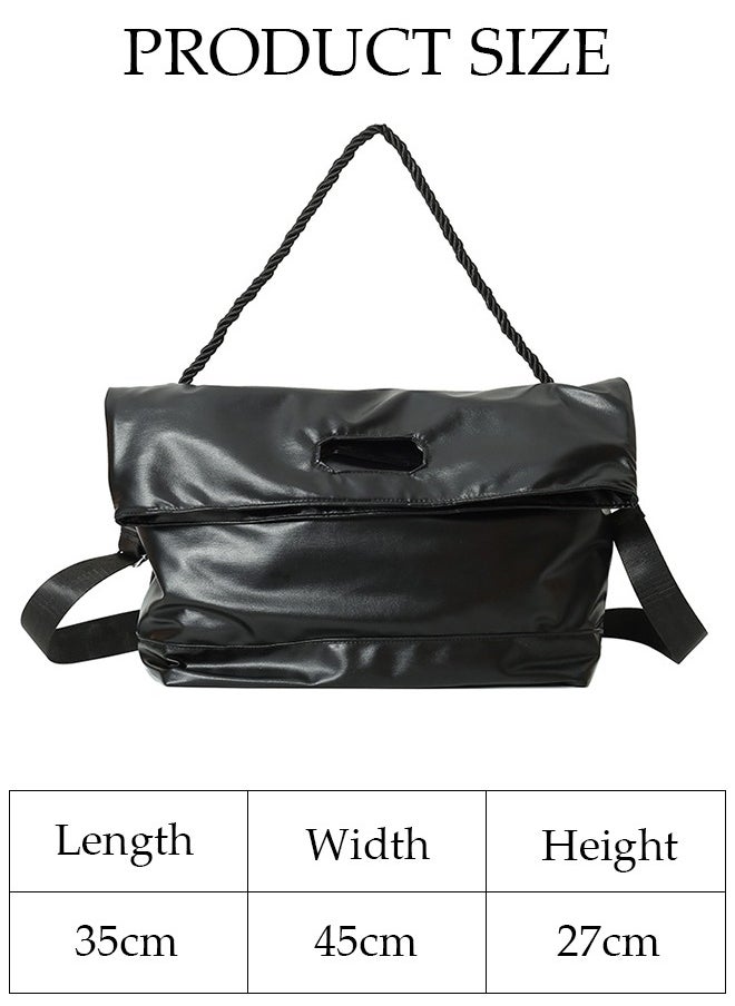 DUNISO - Women's Shoulder Tote Bag Faux Leather Handbag for Women Large Capacity Messenger Fashionable Travel Shoulder Bag for Ladies Girls College Students - Image 1