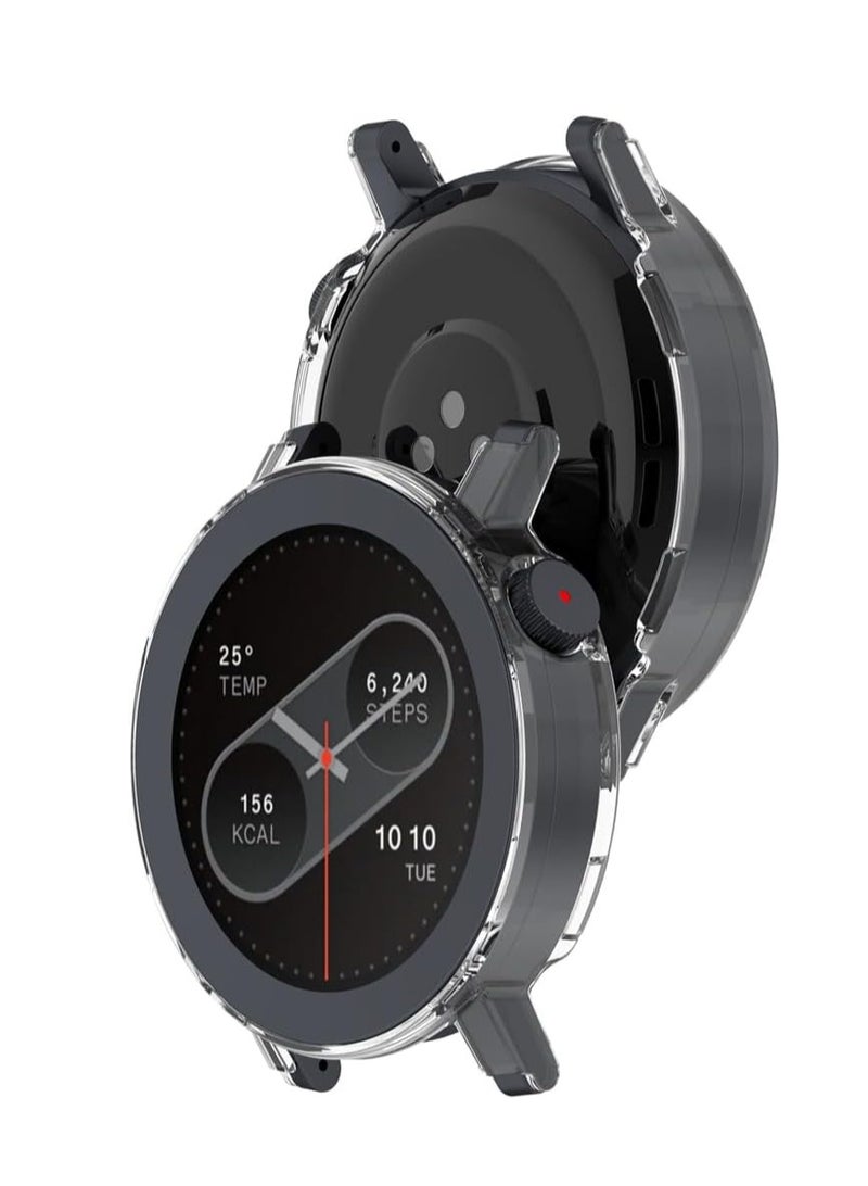 جراب حماية كامل صلب رفيع ممتص للصدمات متوافق مع ساعة سي ام اف من نوثينج ووتش برو 2، شفاف - Image 3