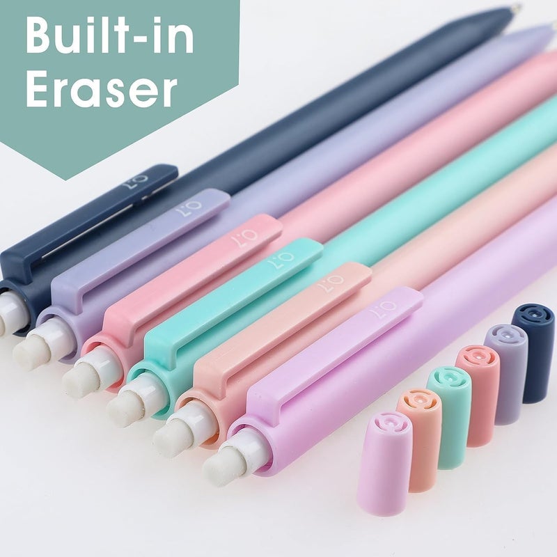 ChicAbode 6 Pcs Pastel Mechanical Pencil with 60 Pcs HB Lead Refills, Cute Mechanical Pencils 0.7 mm Aesthetic Artist Pencil, Comfortable Grip, for Drawing and Writing for School or Office Supplies - Image 5