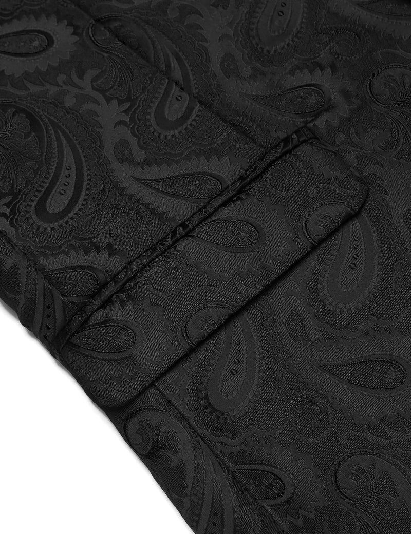 COOFANDY Mens Floral Tuxedo Jacket Paisley Shawl Lapel Suit Blazer Jacket for Dinner,Prom,Wedding Black - Image 5
