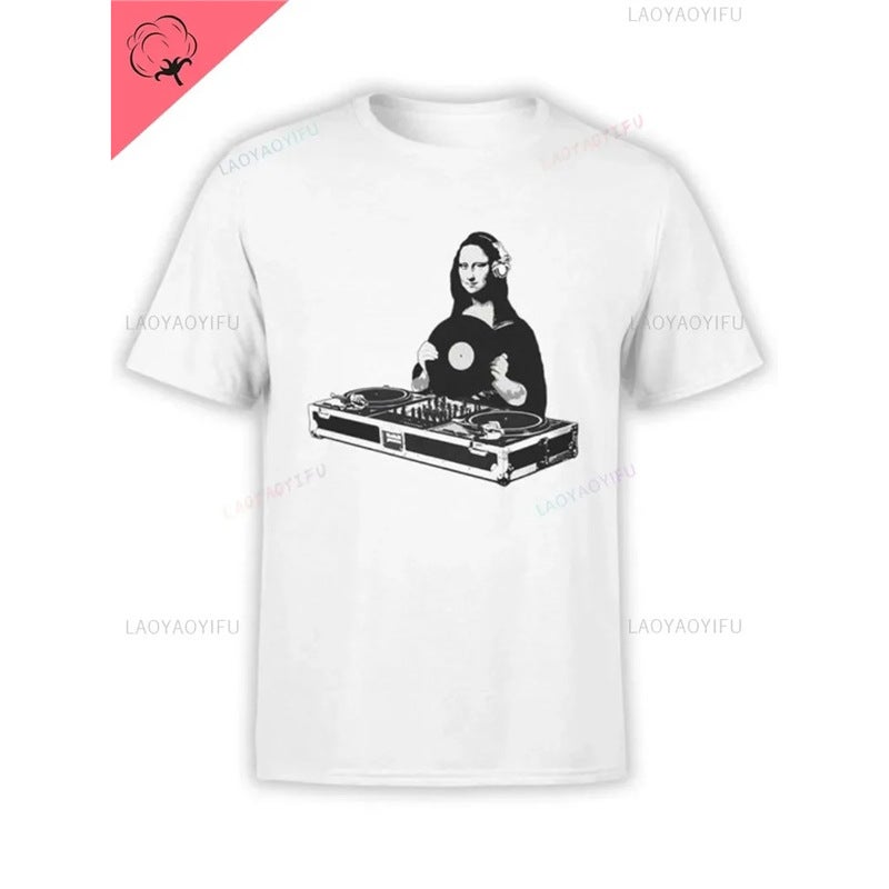 T Shirt - Techno Detroit Edm Berlin House Music Style Round Neck - Image 1